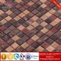 China supply factory cheap products rustic mixed design Hot - melt mosaic tiles